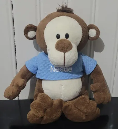 Boneco em Pelucia Promocional Filhotes Nestle Macaco Galera Animal 2010