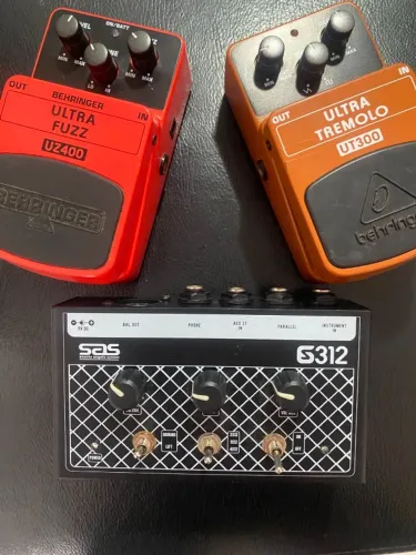 3 Pedais essencial ultra fuzz uz400, Ultra tremolo e Simulador De Gabinete Gs312.
