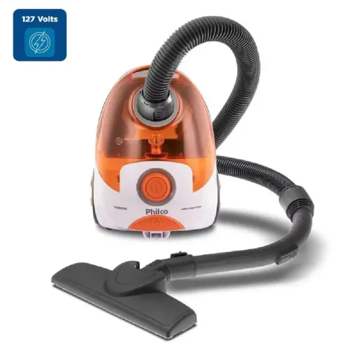 Aspirador De Pó Philco Com Filtro Hepa Branco E Laranja