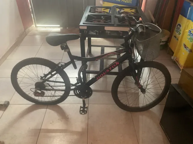 bicicleta houston semi-nova com cesto