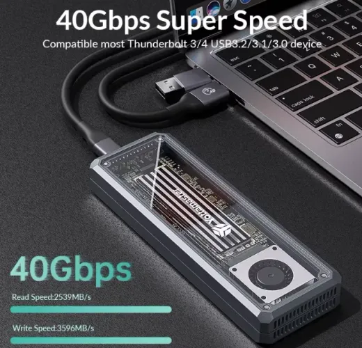 Case M2 Yottamaster | NVMe | USB4 | 40Gbps | Thunderbolt 4 Aracaju/Boquim