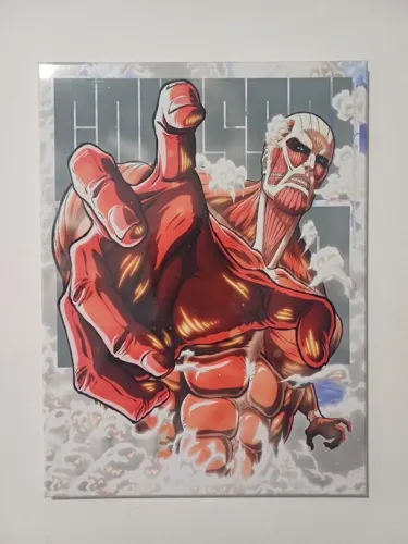 quadro decorativo de metal anime - attack on titan/shingeki no kyojin