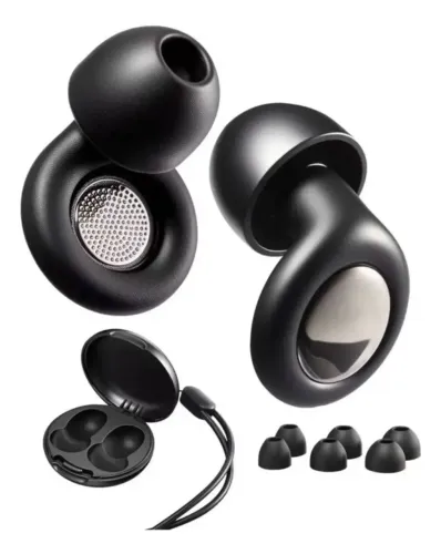 Protetor Auricular de Silicone Reduz Até 45dB para Dormir e Estudar com Estojo