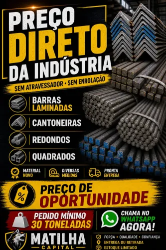 !!!!! OPORTUNIDADE !!!!! AÇO LAMINADO NOVO.