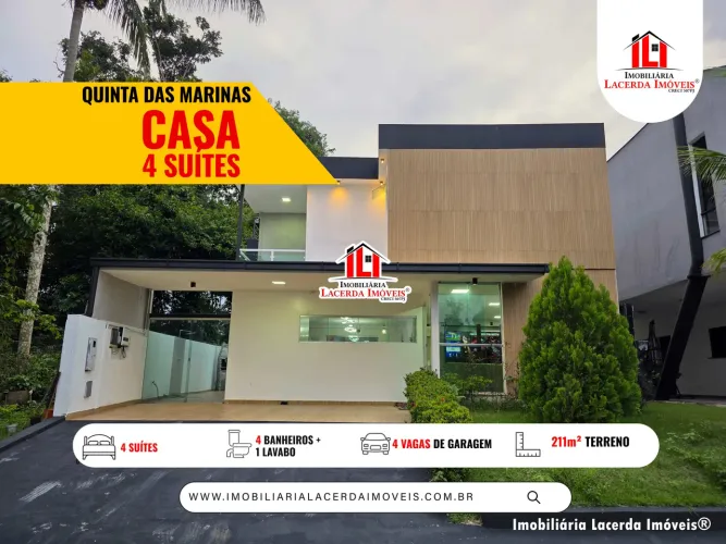 Quinta das Marinas - Casa Duplex 4 Suítes Mobiliada com Energia Solar e Hidromassagem