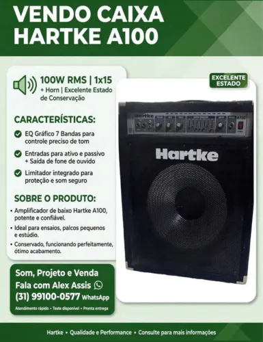 Caixa Para Baixo Hartke modelo A100