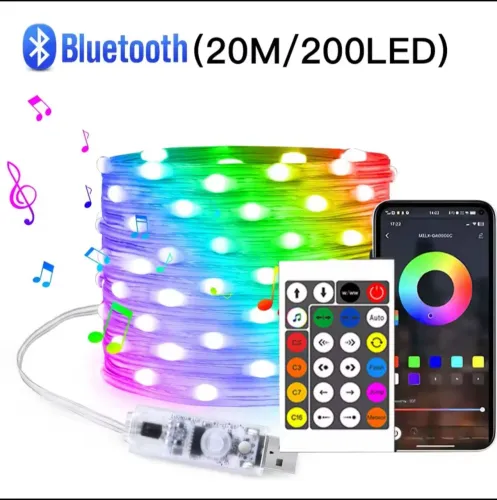 Cordão de led pisca pisca natal inteligente
