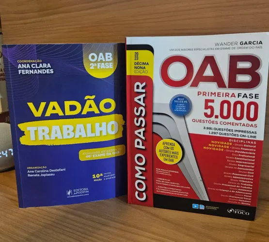 KIT APROVAÇÃO OAB - 1° e 2° Fase | Livro de questões + Vade Trabalhista