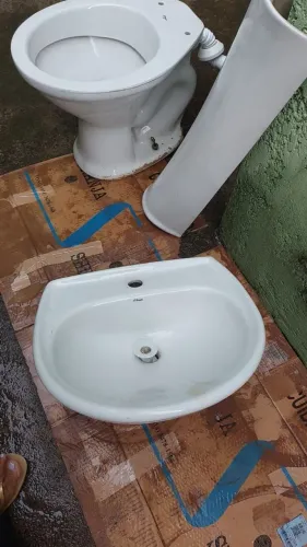 Kit de vaso e pia com coluna