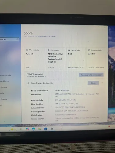 VEMDO NOTEBOOK EM BOAS CONDIÇÕES DE USO