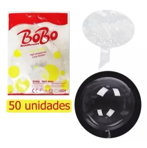 Balão Bubble 18 Polegadas Kit Com 50 Un Decoração