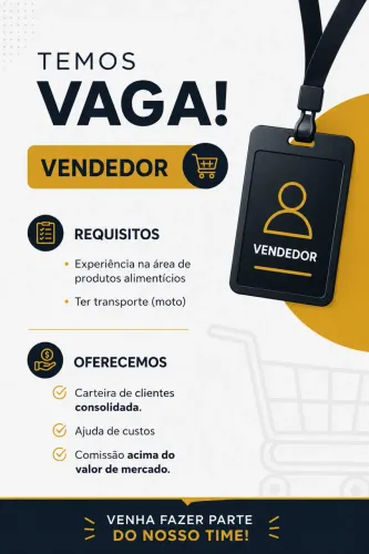 Vaga para Vendedor