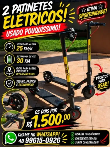Vendo dois patinetes novos 