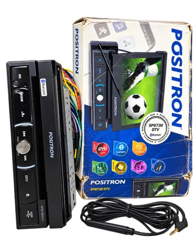 DVD Automotivo Pósitron SP6730 DTV com Caixa Original e Acessórios