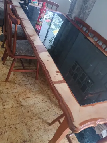 Mesa tampo de vidro