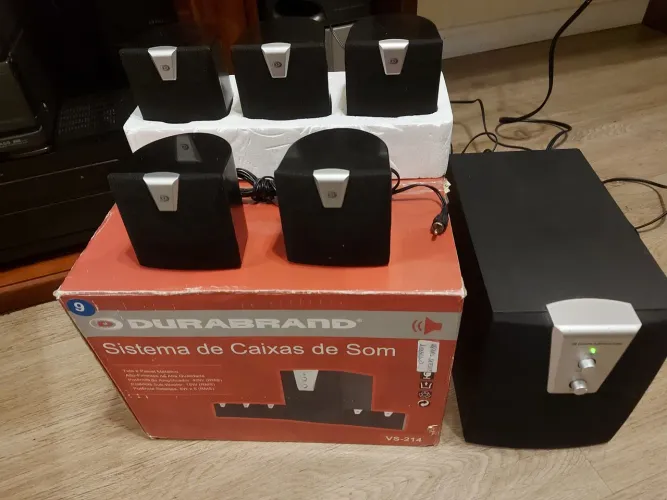 Conjunto 5 Caixas Satélite Durabrand 5.1 - Novas na Caixa Original