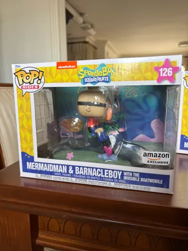 Funko pop homem sereia e mexilhãozinho bob esponja lacrado importado