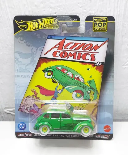 Hot Wheels Premium POP Culture / Action Comics #1 - Action Sedan / Berline - Superman DC