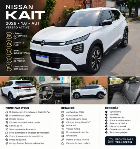 Nissan Kait Active 1.6 16v Aut. 2026