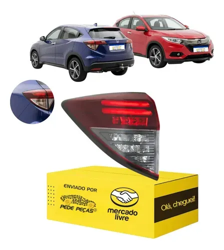 Lanterna Honda Hr-v 2019 2020 2021 C/led Canto Fume Nova L.e Esquerdo/motorista Fume