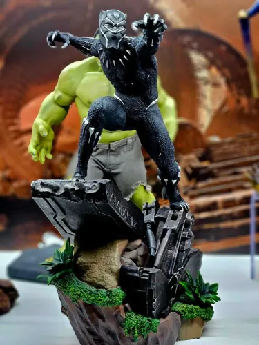 Estátua Pantera Negra (Black Panther) Art Scale 1/10 - Iron Studios<br>