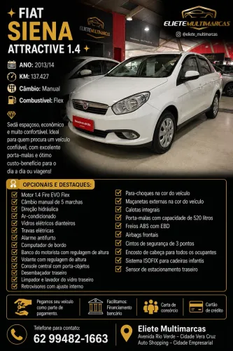 Fiat Grand Siena Attractive 1.0 Flex 8V 4P 2014