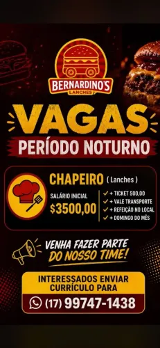 Ambos os sexos, período noturno