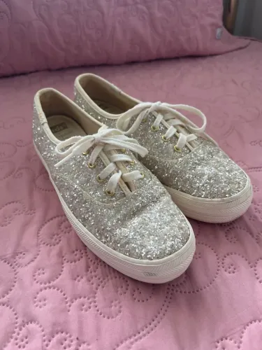 tênis keds x kate spade glitter