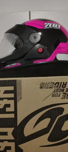 CAPACETE FECHADO PRO TORK SPORT MOTO 788 PRETO - ROSA TAM. 58