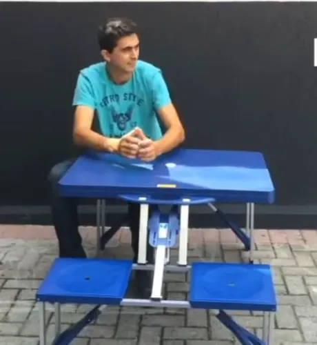 Mesa Dobrável Vira Maleta Para Adultos