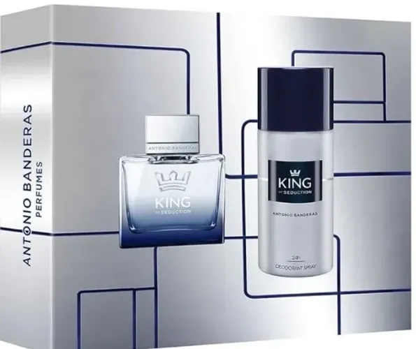 Kit Perfume King of Seduction Antonio Banderas 100ml + 150ml Original.