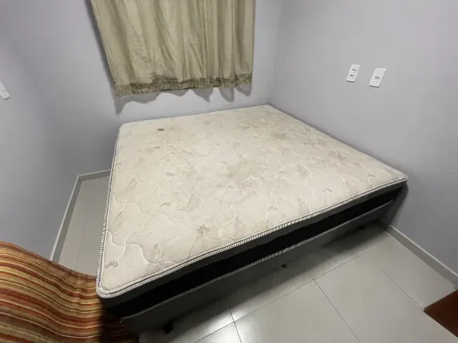 Cama Box King Size Cristalflex + Colchão de Molas (Completa)