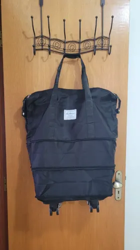 Bolsa dobrável com rodinhas removíveis - Nova (nunca usada)