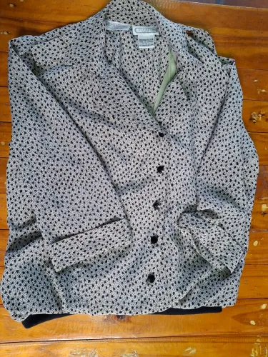 Blusa Víntage Anos 80/90 Estampa Poá Abstrato T G (Veste M Oversize)