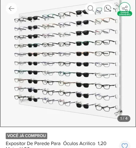 Expositor para ótica