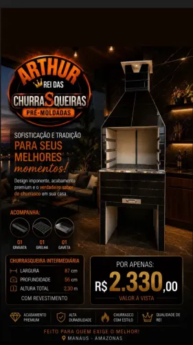 Churrasqueira intermediária pré-moldada