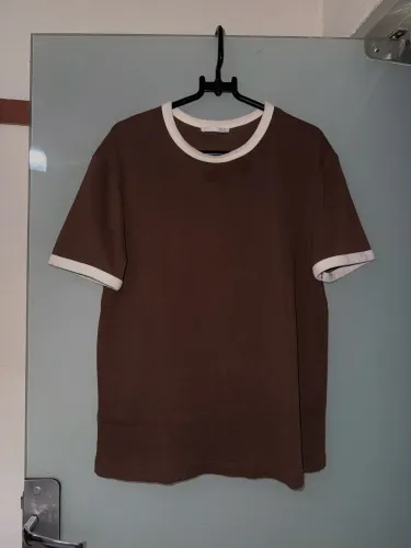 Camiseta M Zara com nervuras 