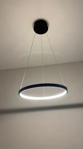 Lustre Pendente Preto Arco LED