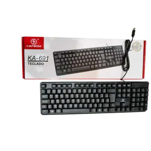 Teclado kapbom usb com fio p/ pc escritório escola