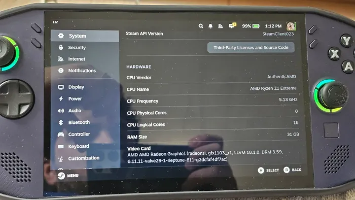 Console Lenovo Legion Go S 1Tb Z1EXTREME 32gb de ram, como novo