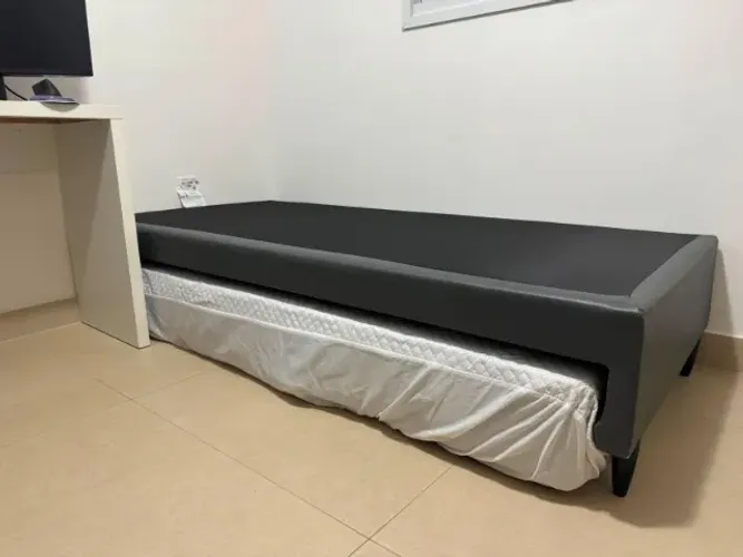 Cama box solteiro Ortobom com cama auxiliar (colchão somente na auxiliar)