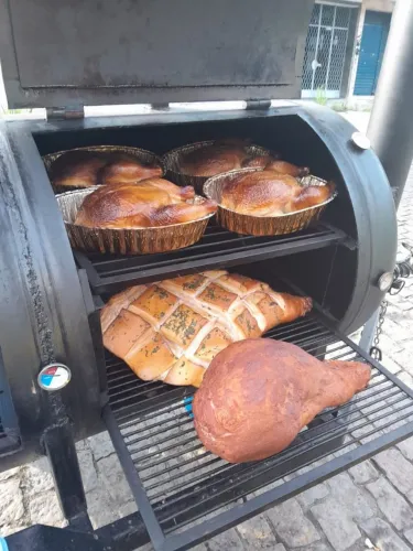 Carretinha defumador de carnes pitsmolker