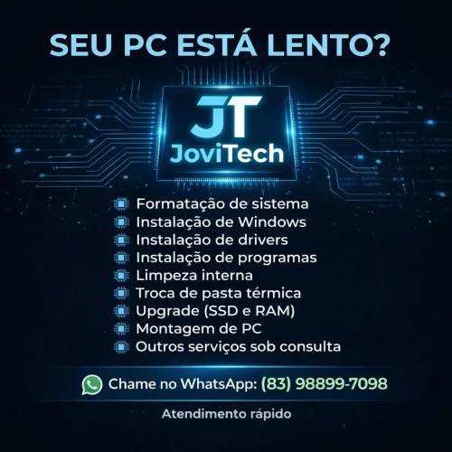 Seu PC com Problemas? Conserto Rápido via WhatsApp - JoviTech ?