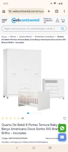 Quarto de bebê completo guarda roupa, berço e cômoda novas naca caixa