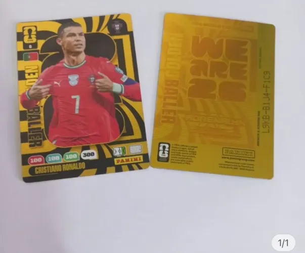 Card Cristiano Ronaldo golden baller Panini