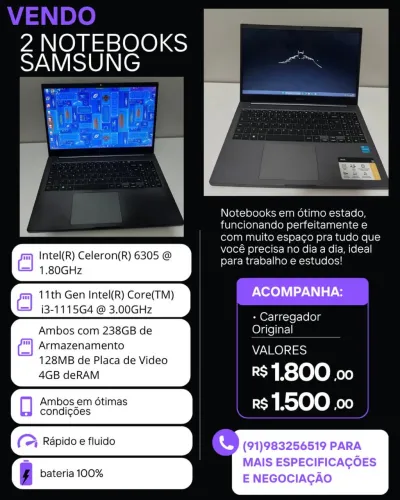 VENDO DOIS NOTEBOOKS