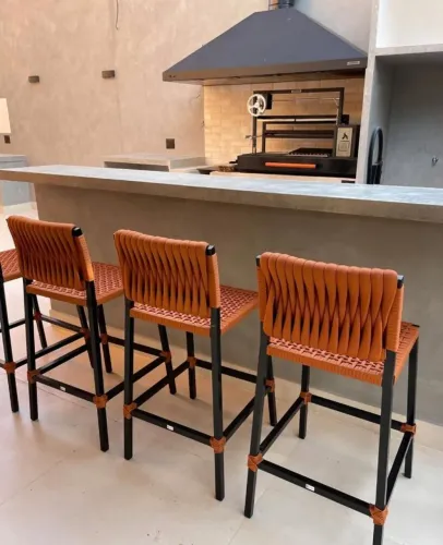 BANQUETA CLASSICK PARA BALCÃO - TRICÔ NÁUTICO (UNIDADE)