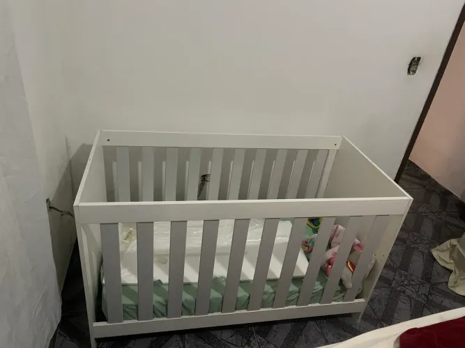 Berço  Ditália Multifuncional 3x1 Bbi-51 Br Cozy Branco