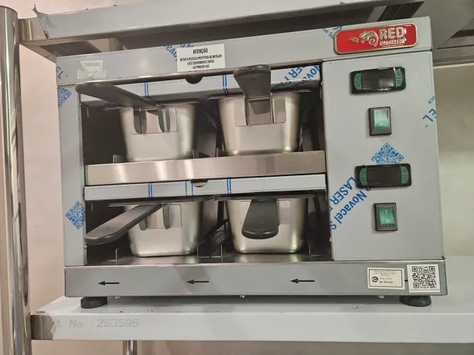 conservador de proteínas inox 4 bandejas Red - novo