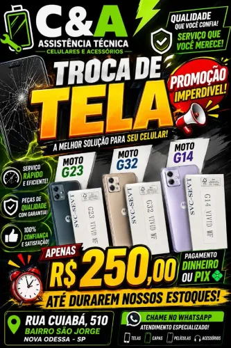 Troca tela barata